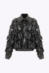 Reese Ruched Leather Jacket